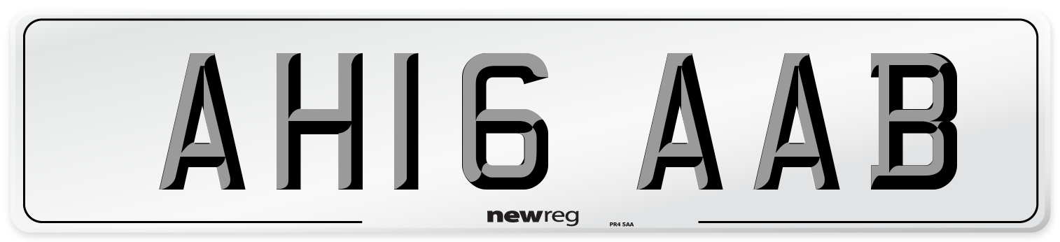 AH16 AAB Number Plate from New Reg